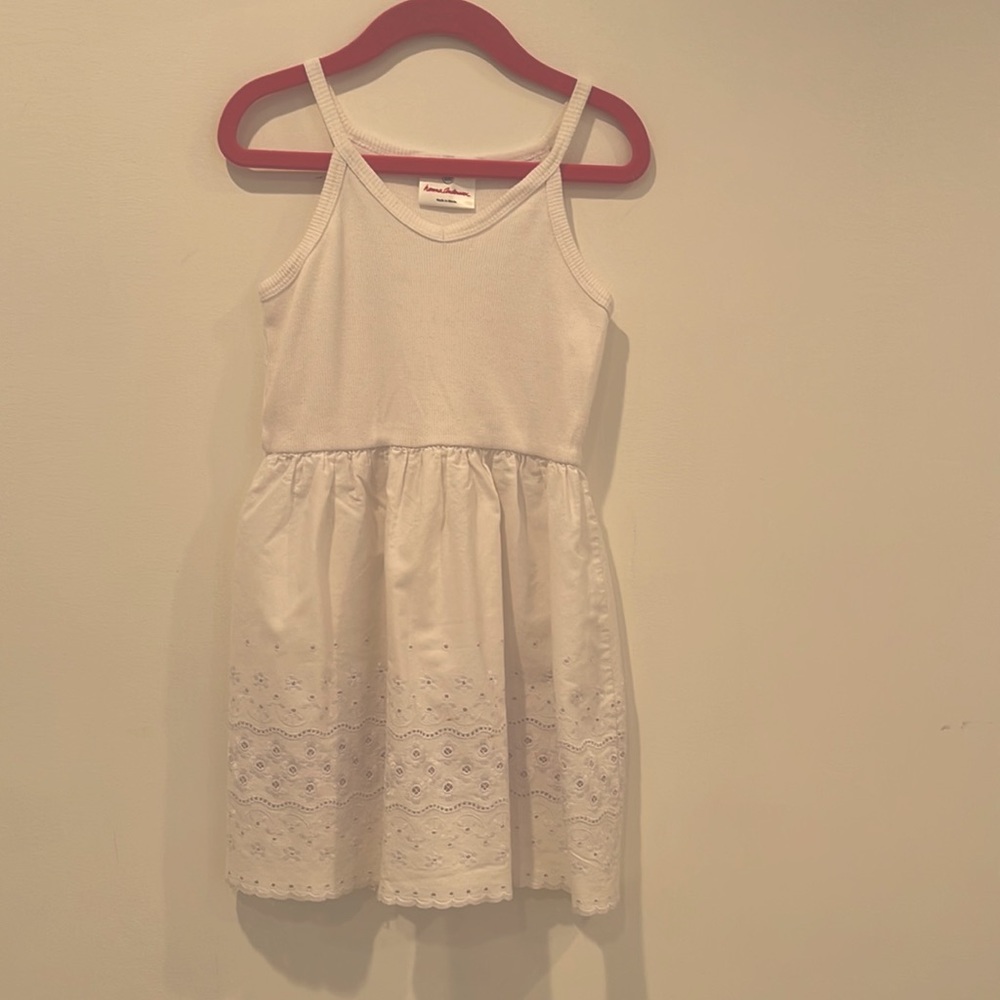 Hanna Andersson Girl white tank dress